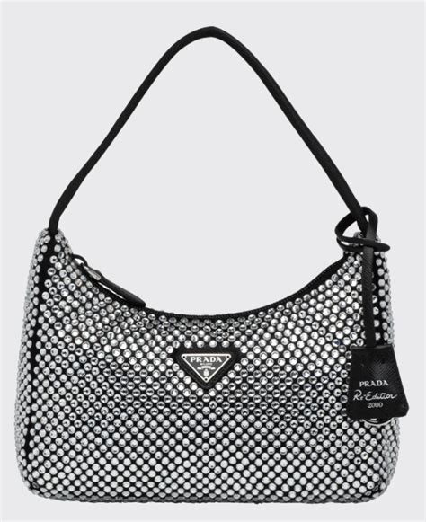 rhinestone bag prada|bedazzled prada bag.